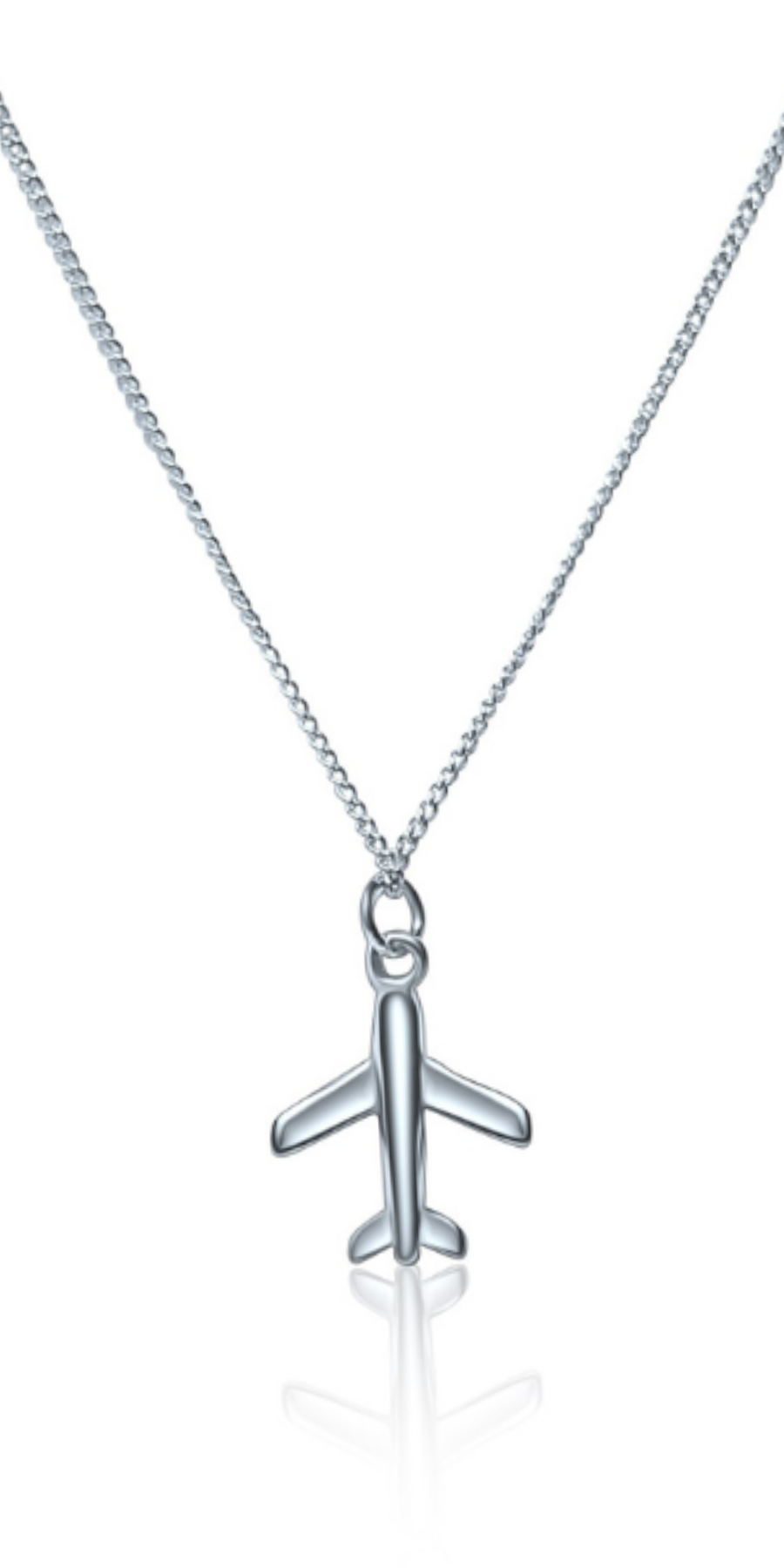 minimalist airplane necklace