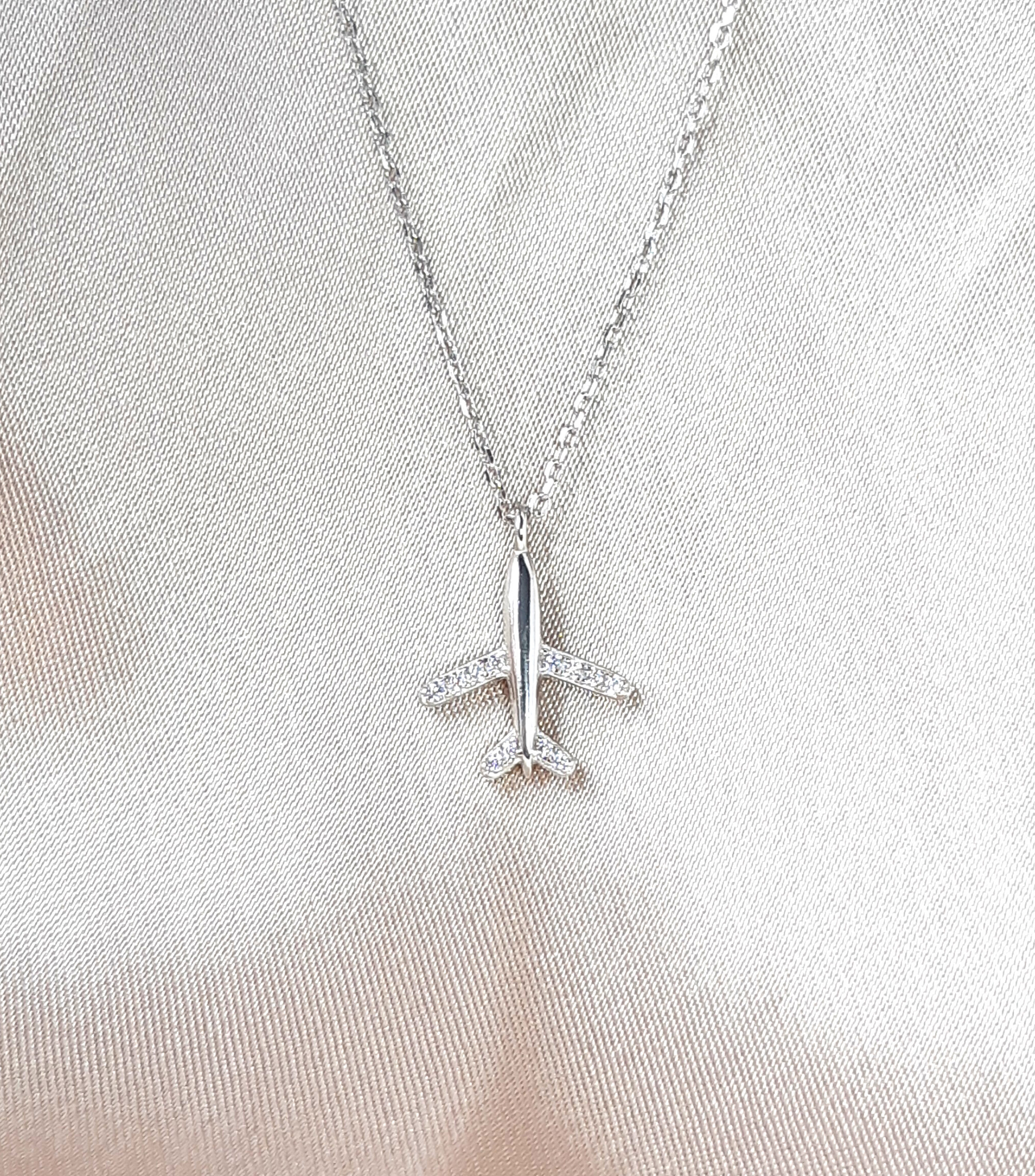 airplane couple necklace 2mm20 - ABS Pandora & Unisilver